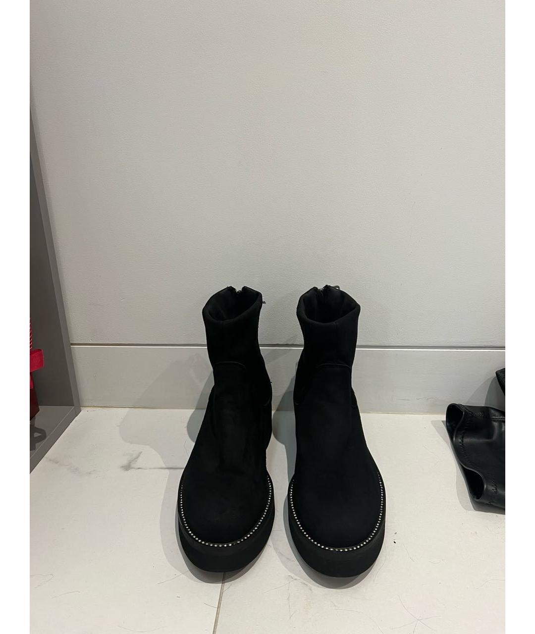 BALDININI Черные замшевые ботинки, фото 2