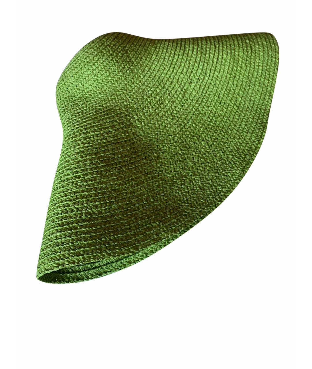 JACQUEMUS Зеленая соломенная шляпа, фото 1