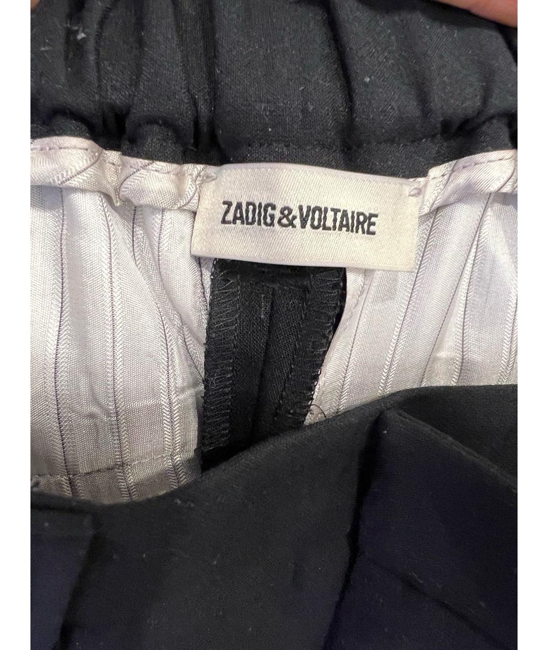 ZADIG & VOLTAIRE Черные полиэстеровые прямые брюки, фото 6