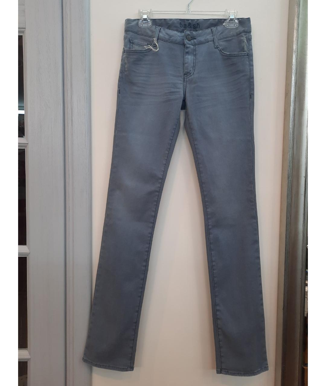 BA&SH Серые хлопко-эластановые прямые джинсы, фото 6