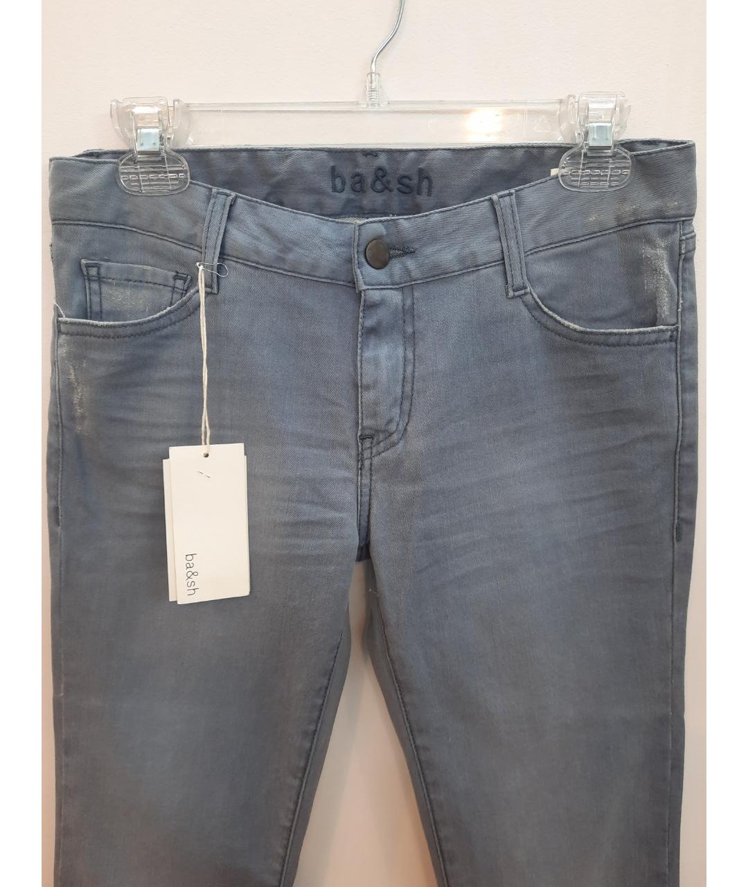 BA&SH Серые хлопко-эластановые прямые джинсы, фото 5