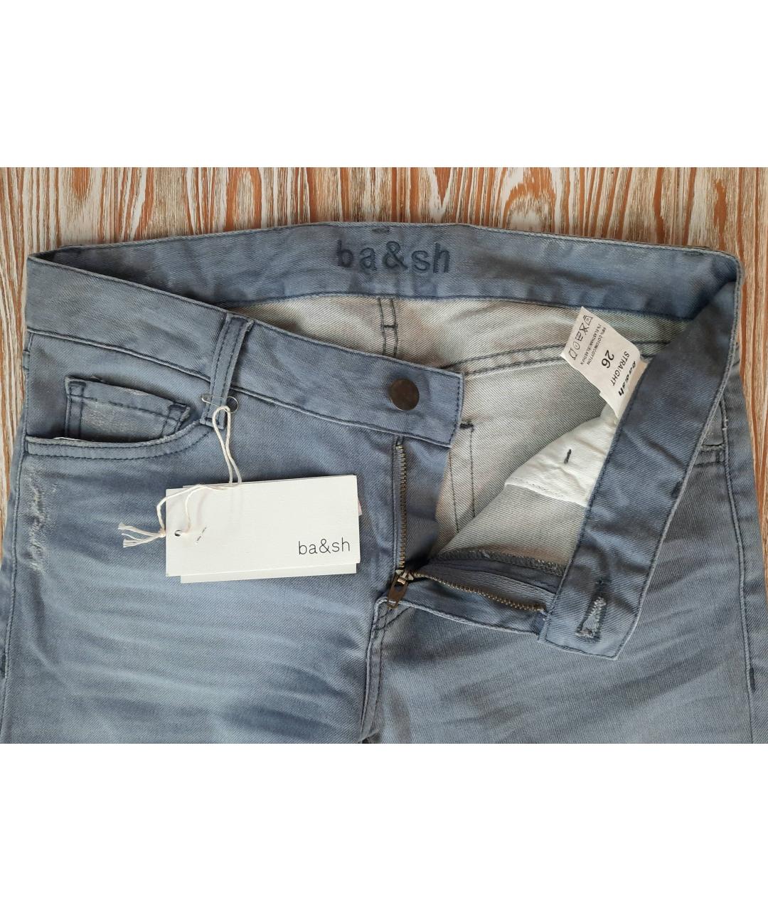BA&SH Серые хлопко-эластановые прямые джинсы, фото 3