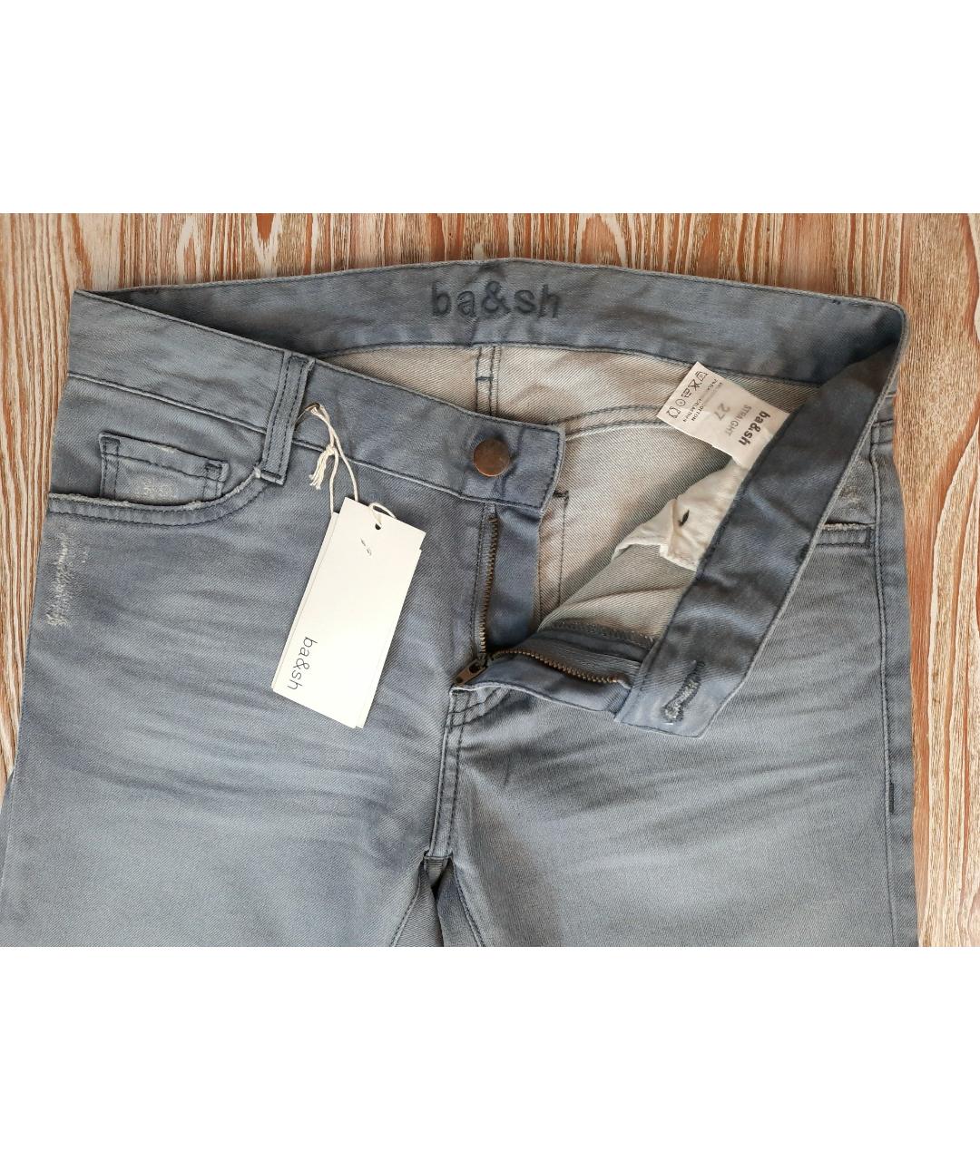 BA&SH Серые хлопко-эластановые прямые джинсы, фото 3
