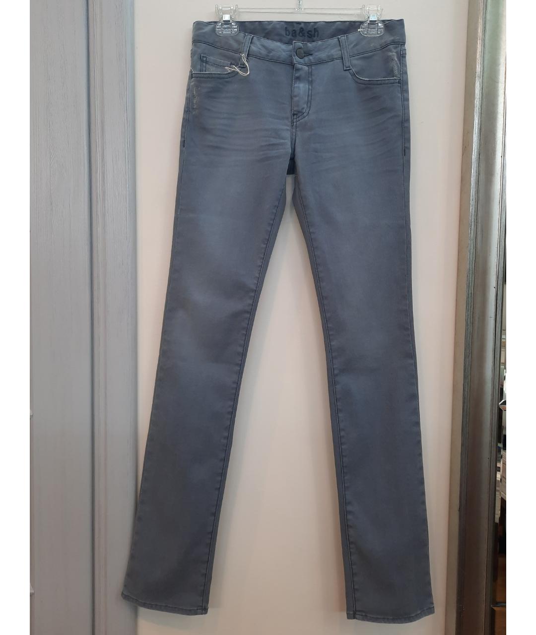 BA&SH Серые хлопко-эластановые прямые джинсы, фото 6