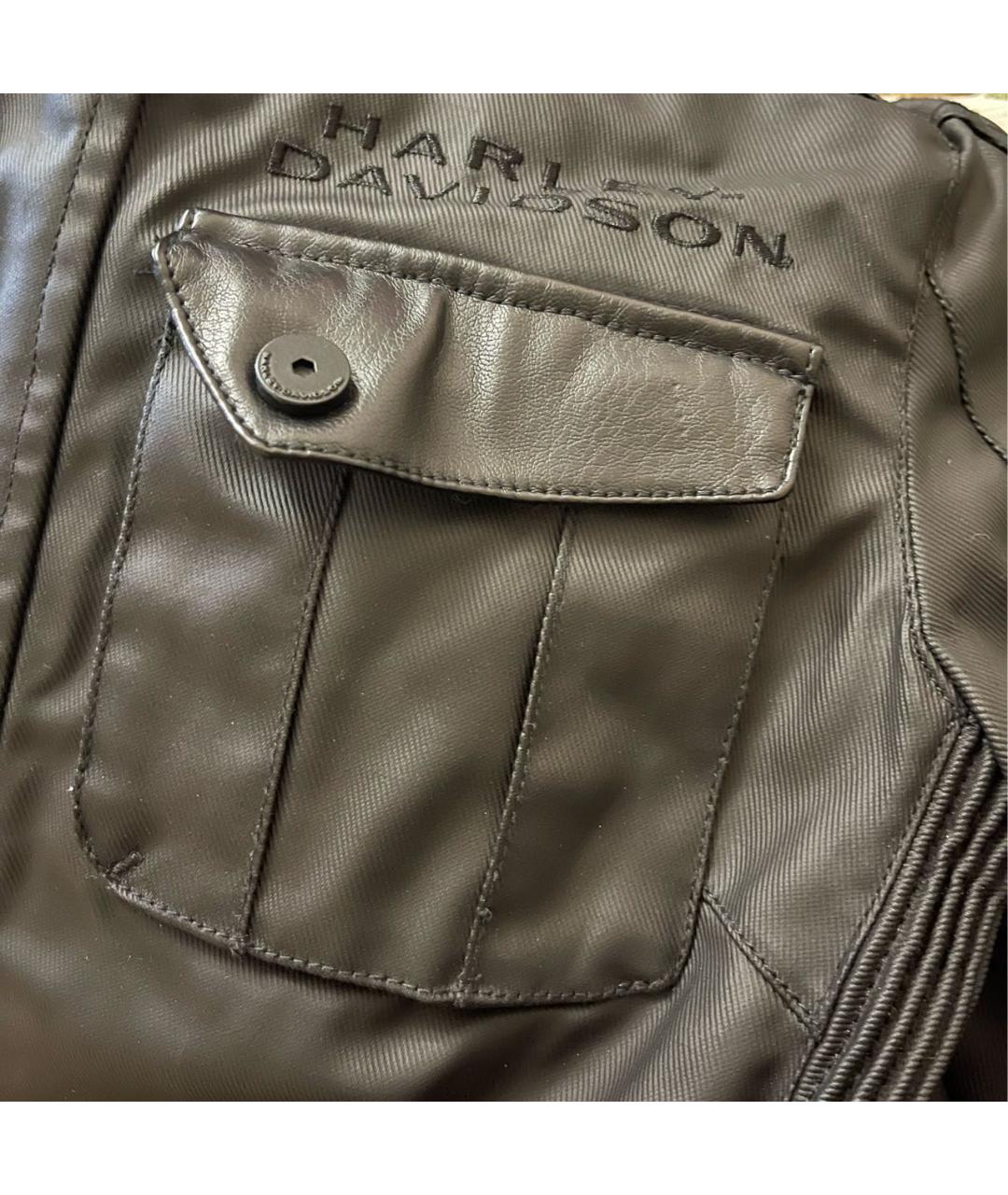 Harley Davidson Черная полиуретановая куртка, фото 5