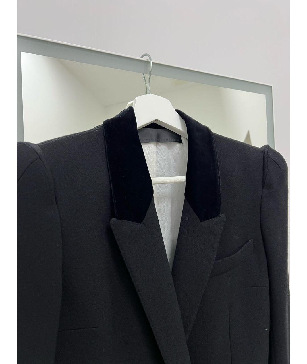 HAIDER ACKERMANN Черный шерстяной костюм с брюками, фото 5