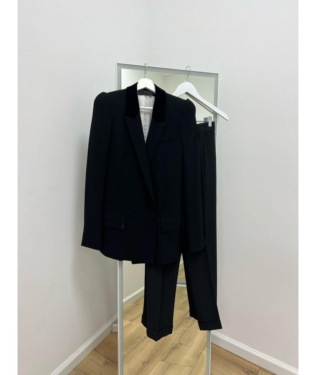 HAIDER ACKERMANN Черный шерстяной костюм с брюками, фото 3