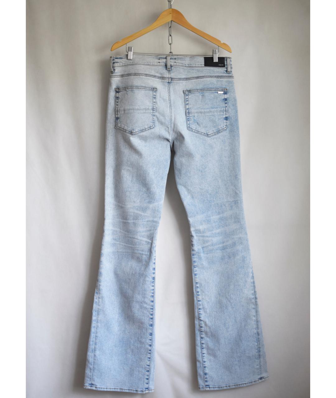 AMIRI Голубые хлопко-эластановые джинсы, фото 2