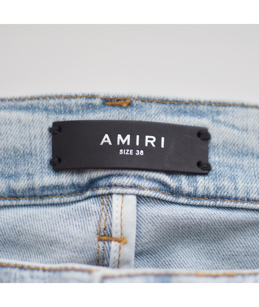 AMIRI Голубые хлопко-эластановые джинсы, фото 5