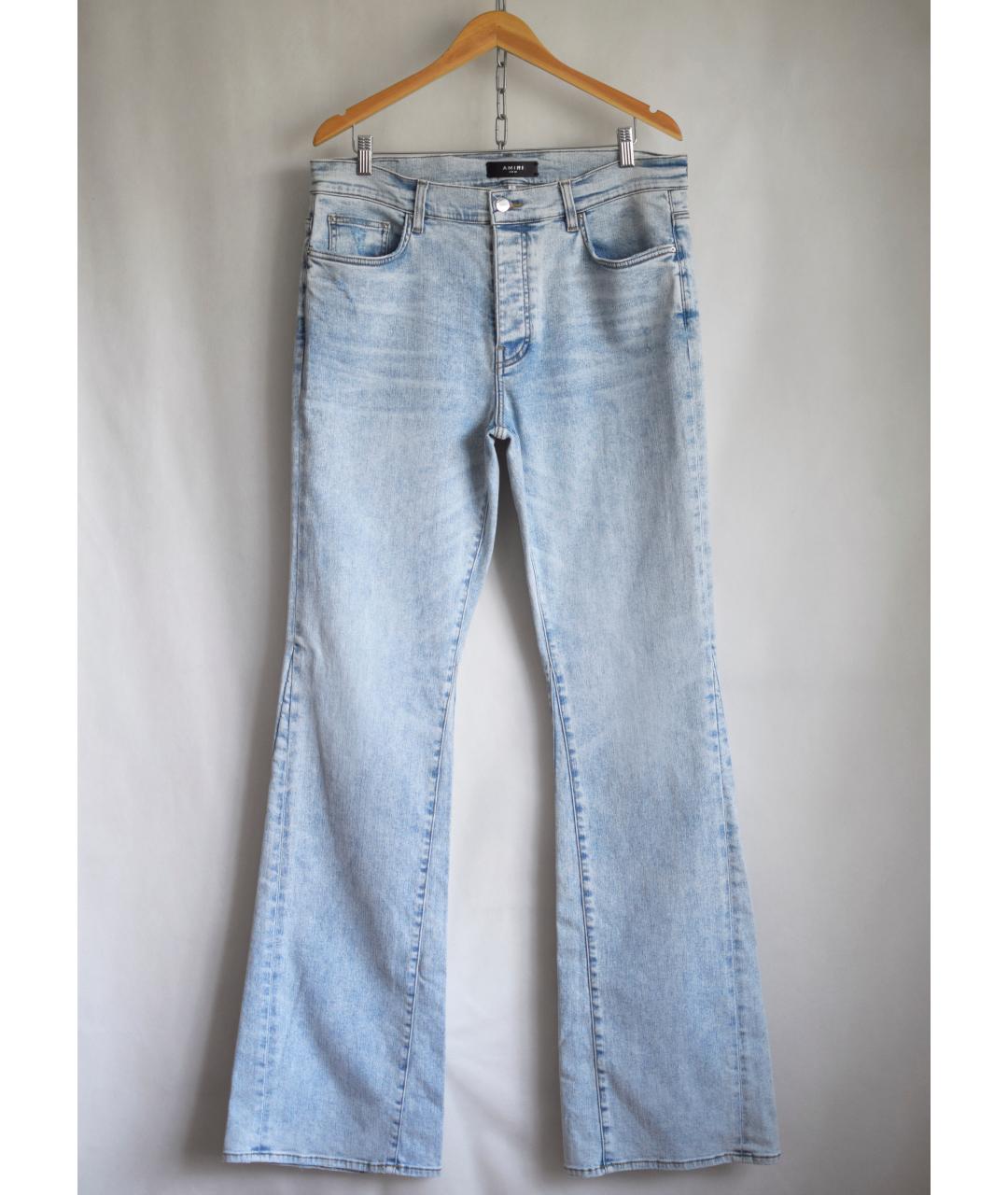 AMIRI Голубые хлопко-эластановые джинсы, фото 10