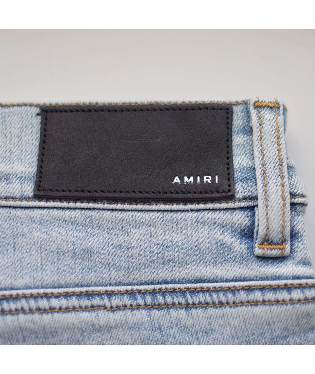 AMIRI Голубые хлопко-эластановые джинсы, фото 8