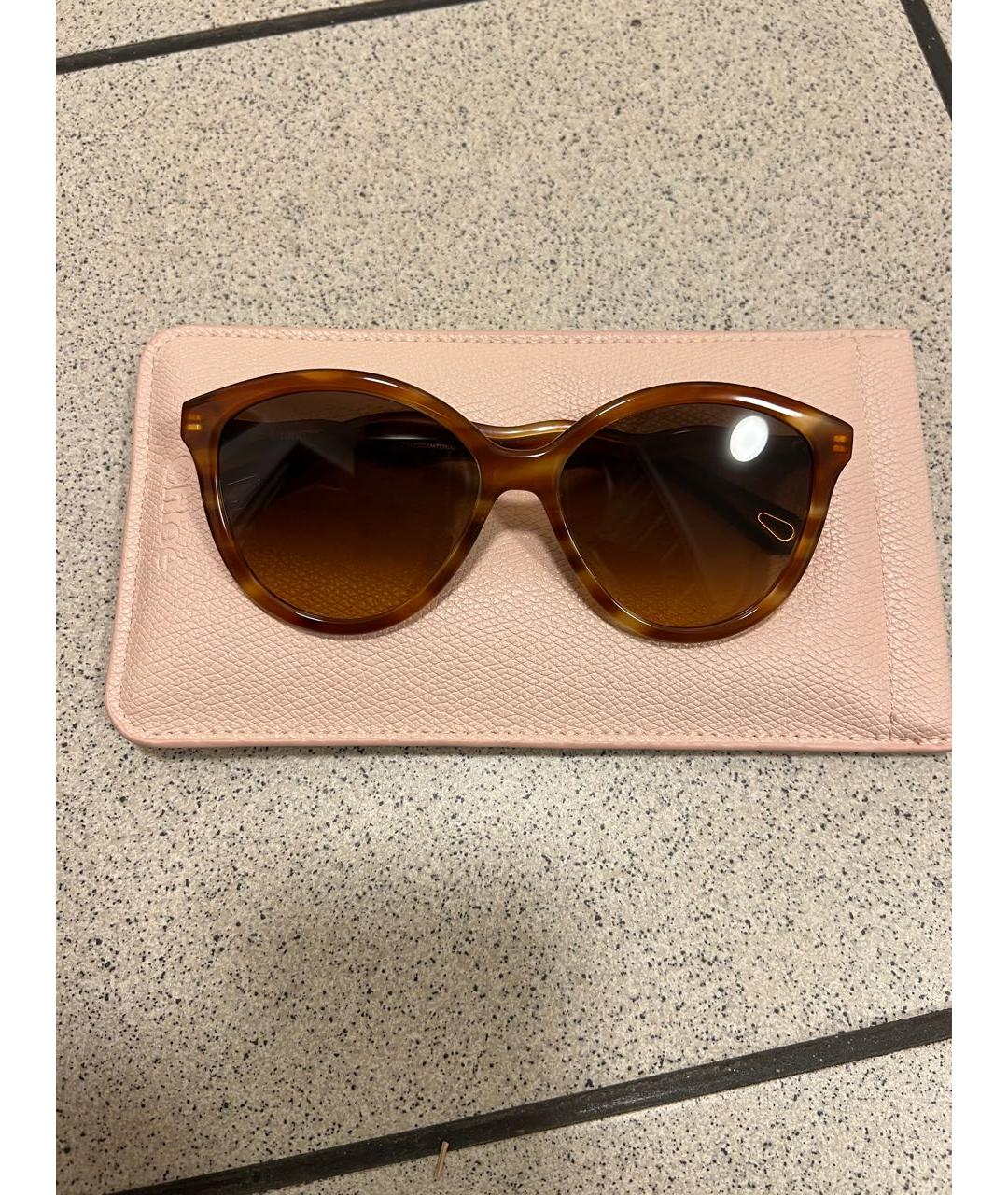 CHLOE Коричневые пластиковые солнцезащитные очки, фото 8