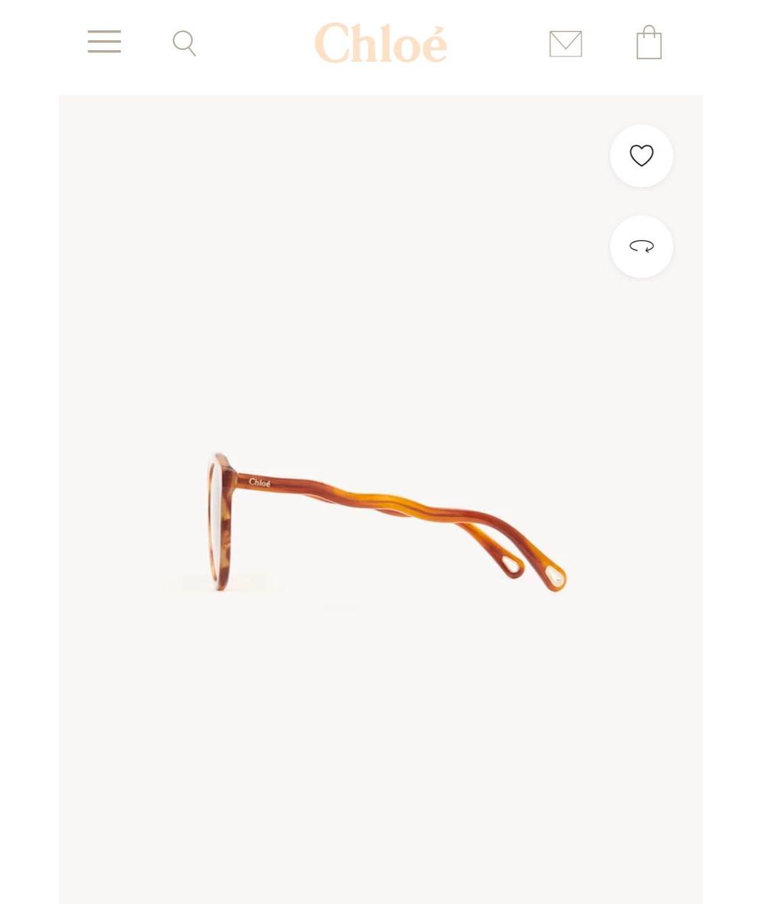 CHLOE Коричневые пластиковые солнцезащитные очки, фото 6