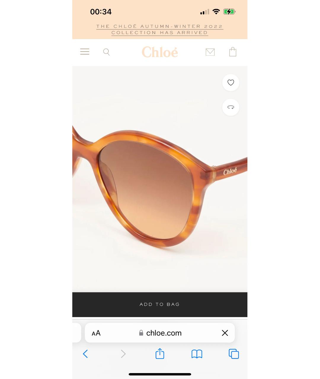 CHLOE Коричневые пластиковые солнцезащитные очки, фото 7