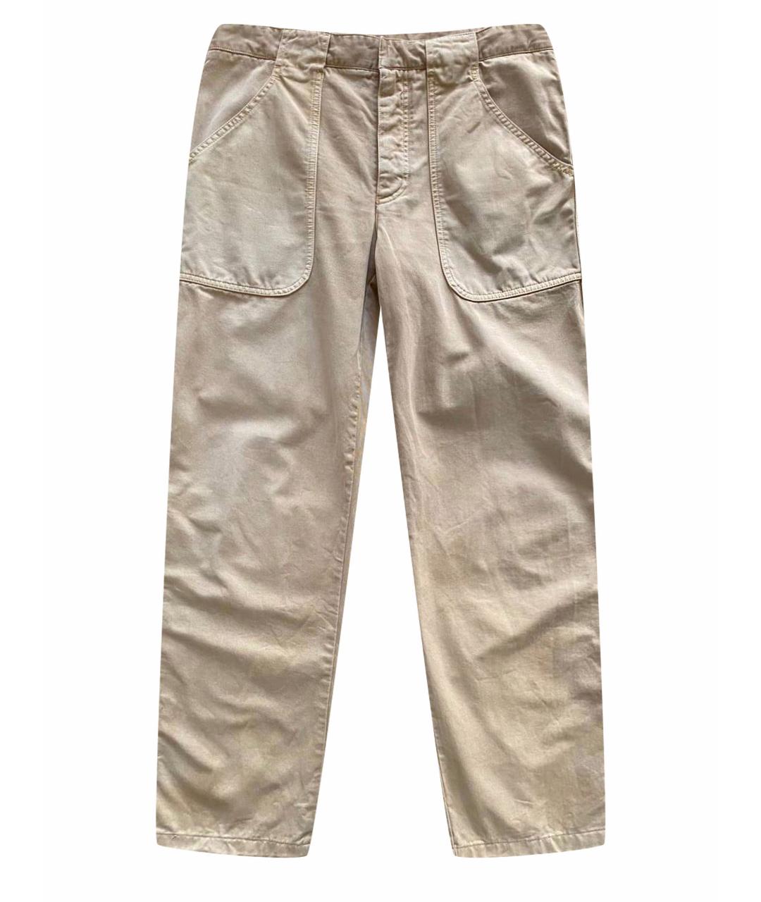 PRADA VINTAGE Бежевые хлопковые брюки чинос, фото 1