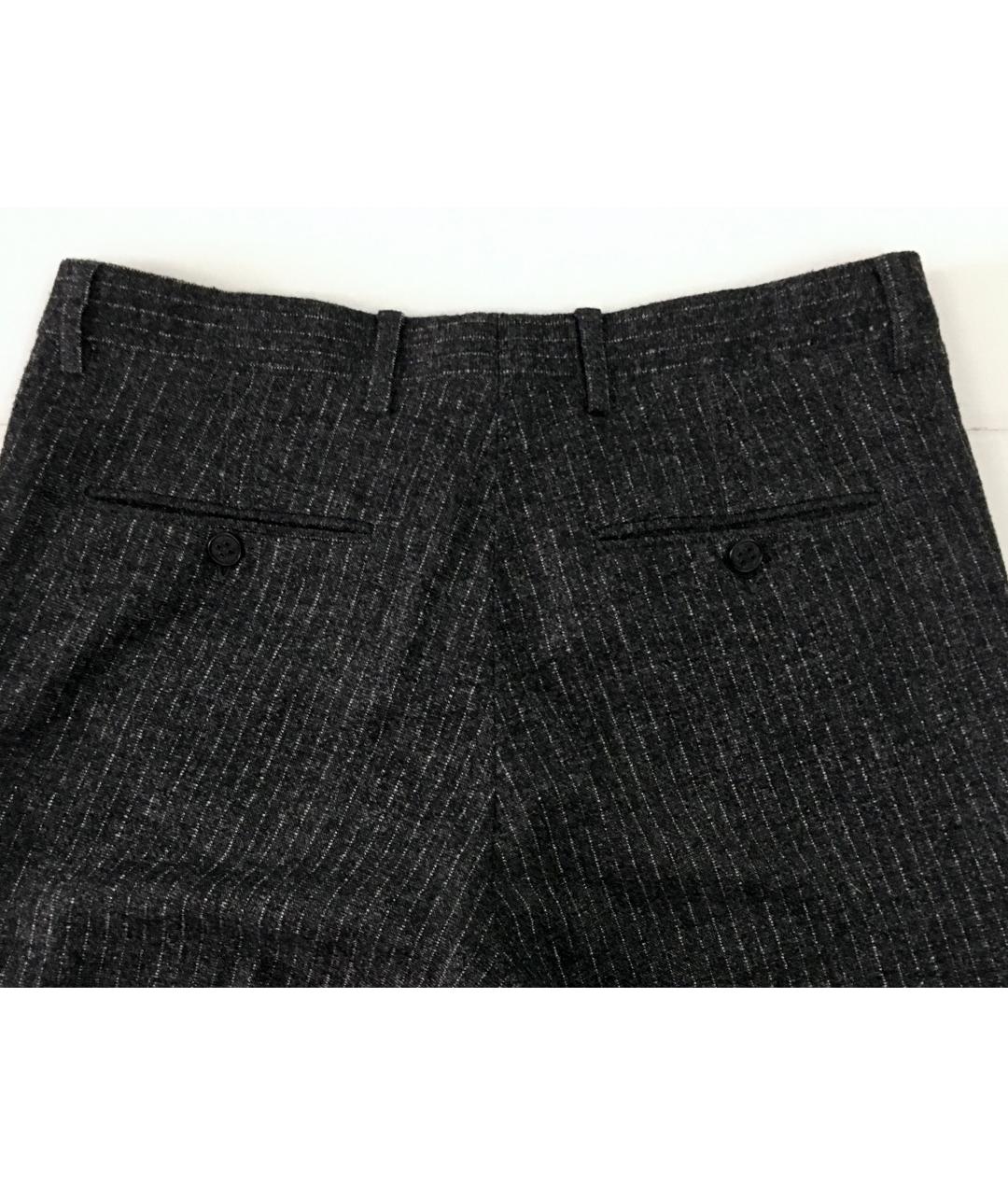 BILANCIONI Черные шерстяные повседневные брюки, фото 6