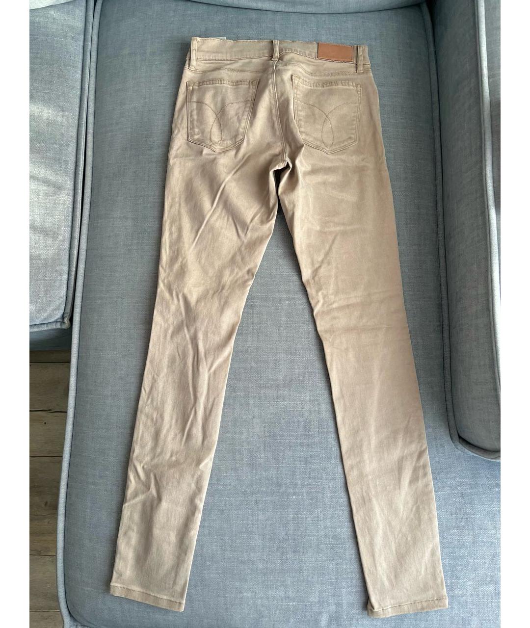 CALVIN KLEIN Бежевые брюки узкие, фото 2