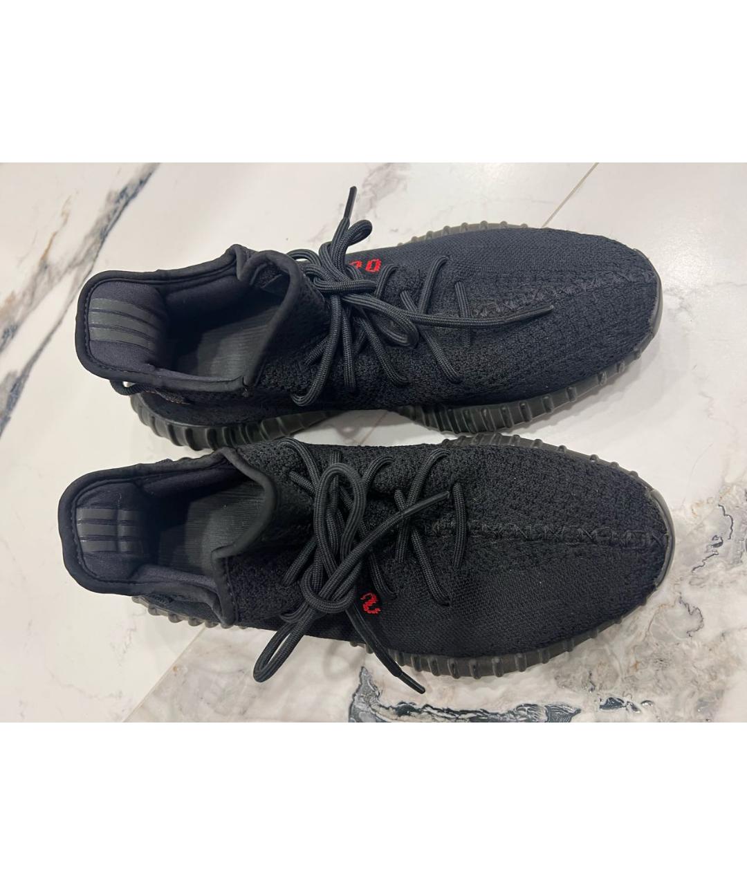 ADIDAS YEEZY Черные текстильные низкие кроссовки / кеды, фото 6