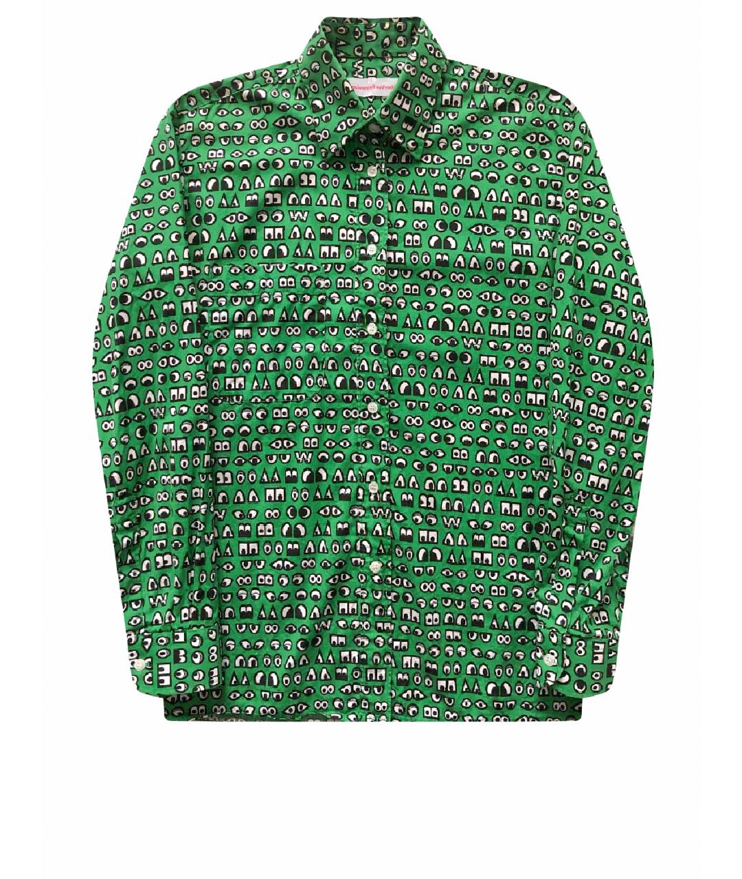 WALTER VAN BEIRENDONCK Зеленая хлопковая кэжуал рубашка, фото 1
