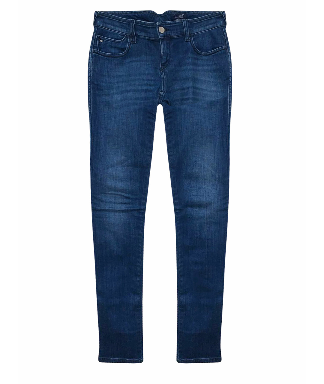 ARMANI JEANS Синие хлопковые прямые джинсы, фото 1