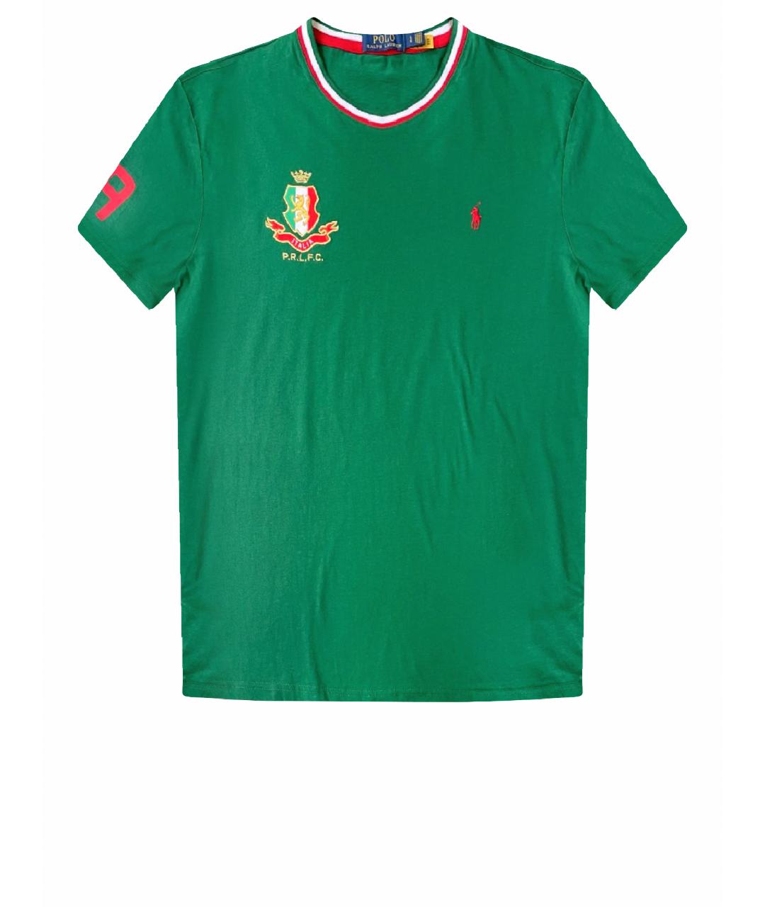 POLO RALPH LAUREN Зеленая хлопковая футболка, фото 1