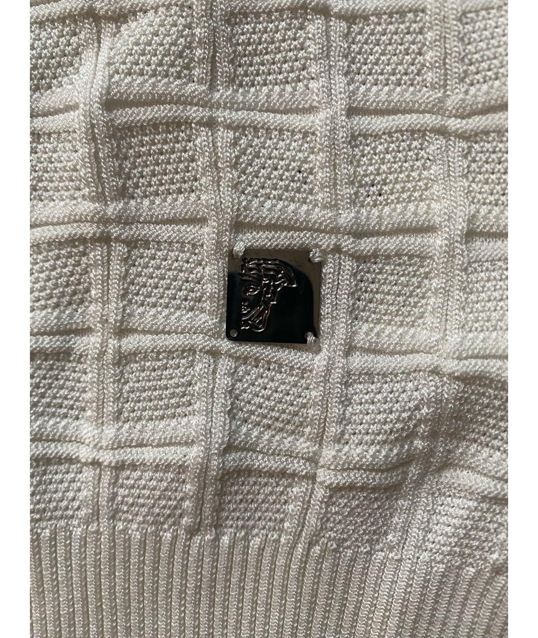 VERSACE COLLECTION Белый вискозный джемпер / свитер, фото 4