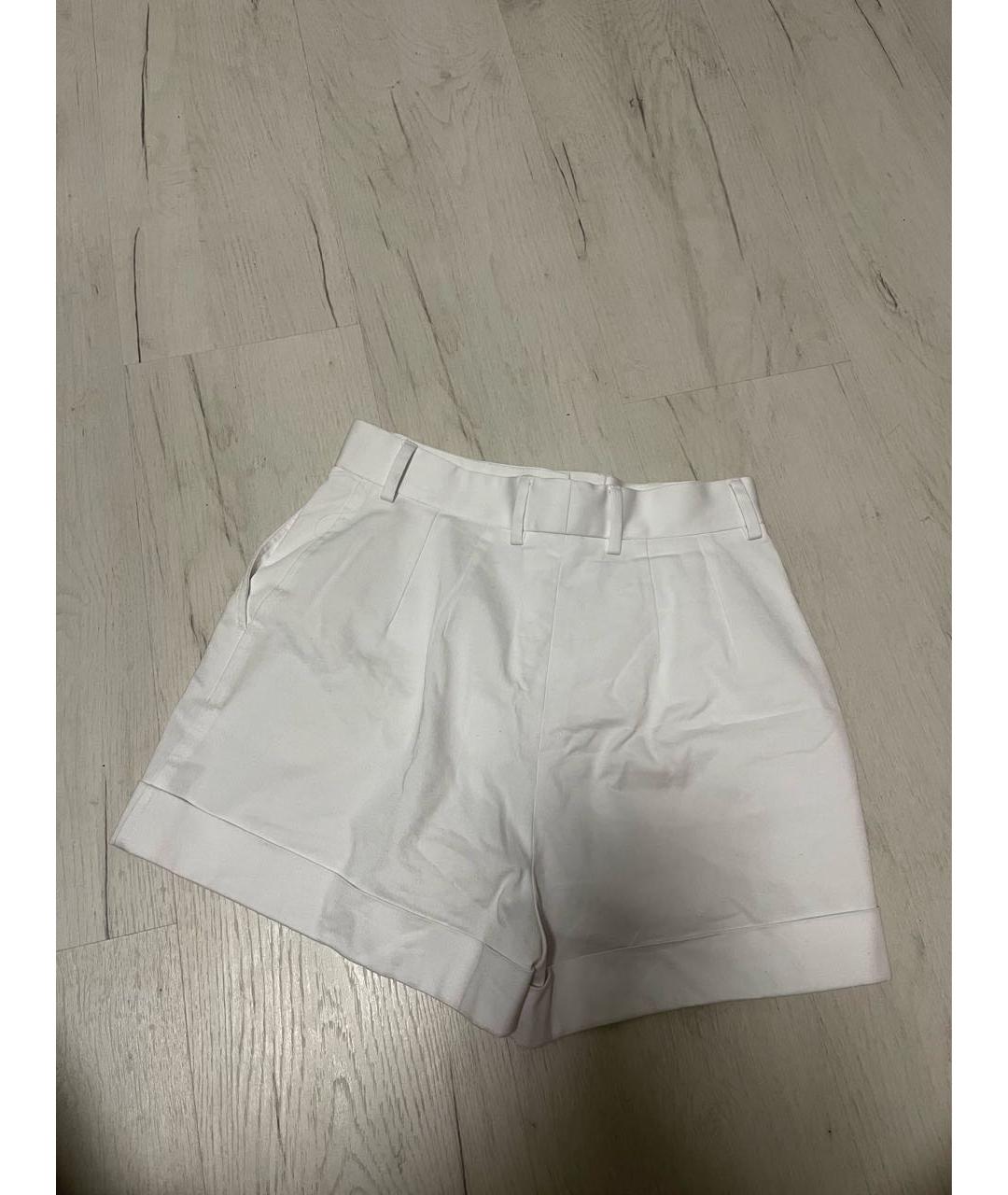 DOLCE&GABBANA Белые хлопко-эластановые шорты, фото 3