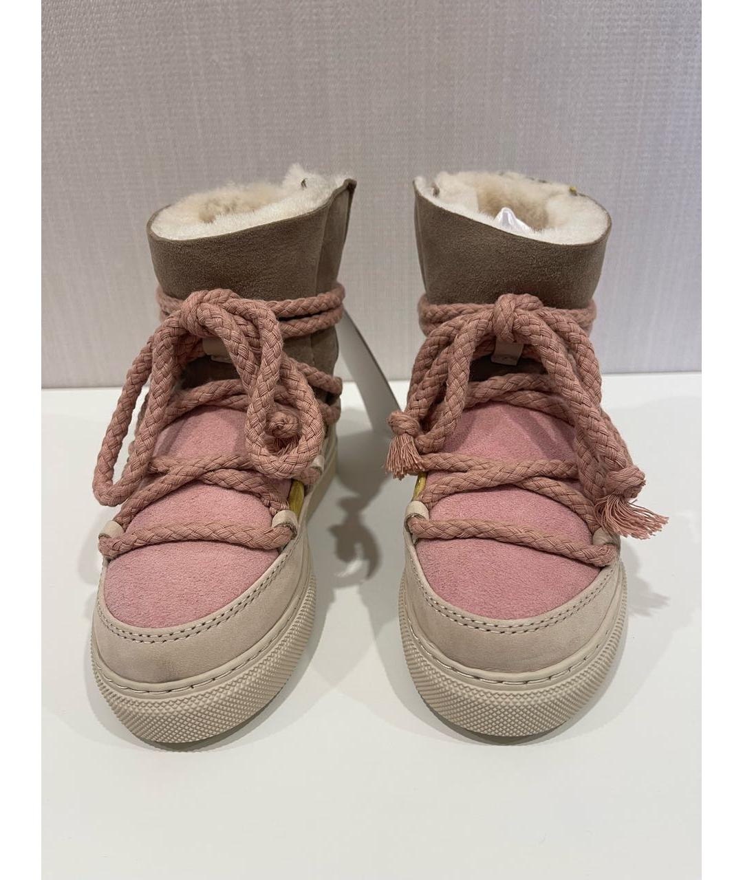 INUIKII Розовые замшевые ботинки, фото 3