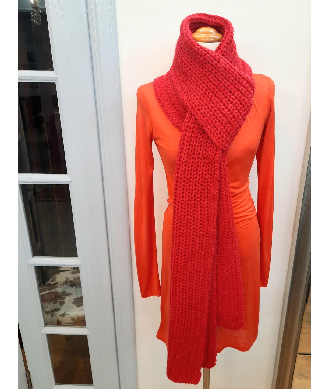 BA&SH Красный шерстяной шарф, фото 5