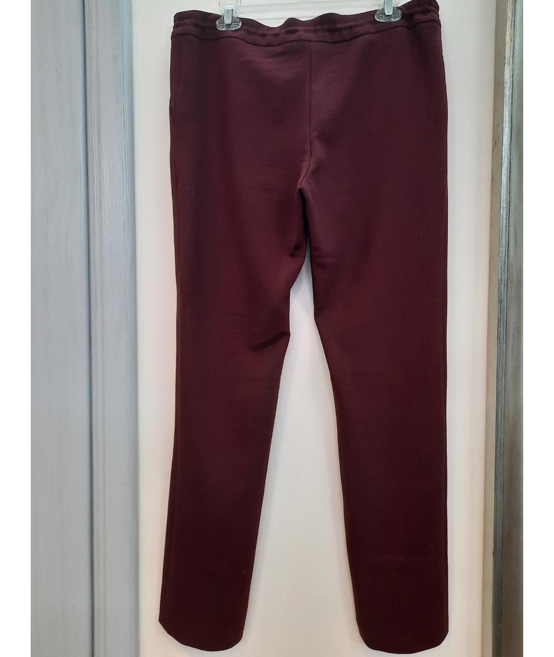 BA&SH Бордовые шерстяные прямые брюки, фото 2