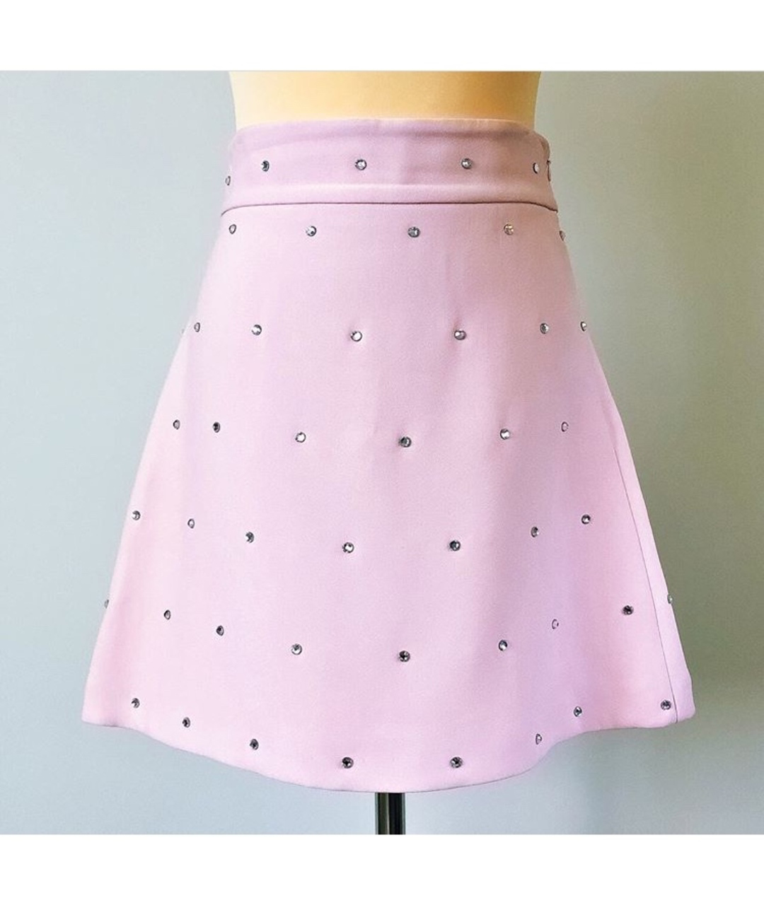 MIU MIU Розовая юбка мини, фото 3