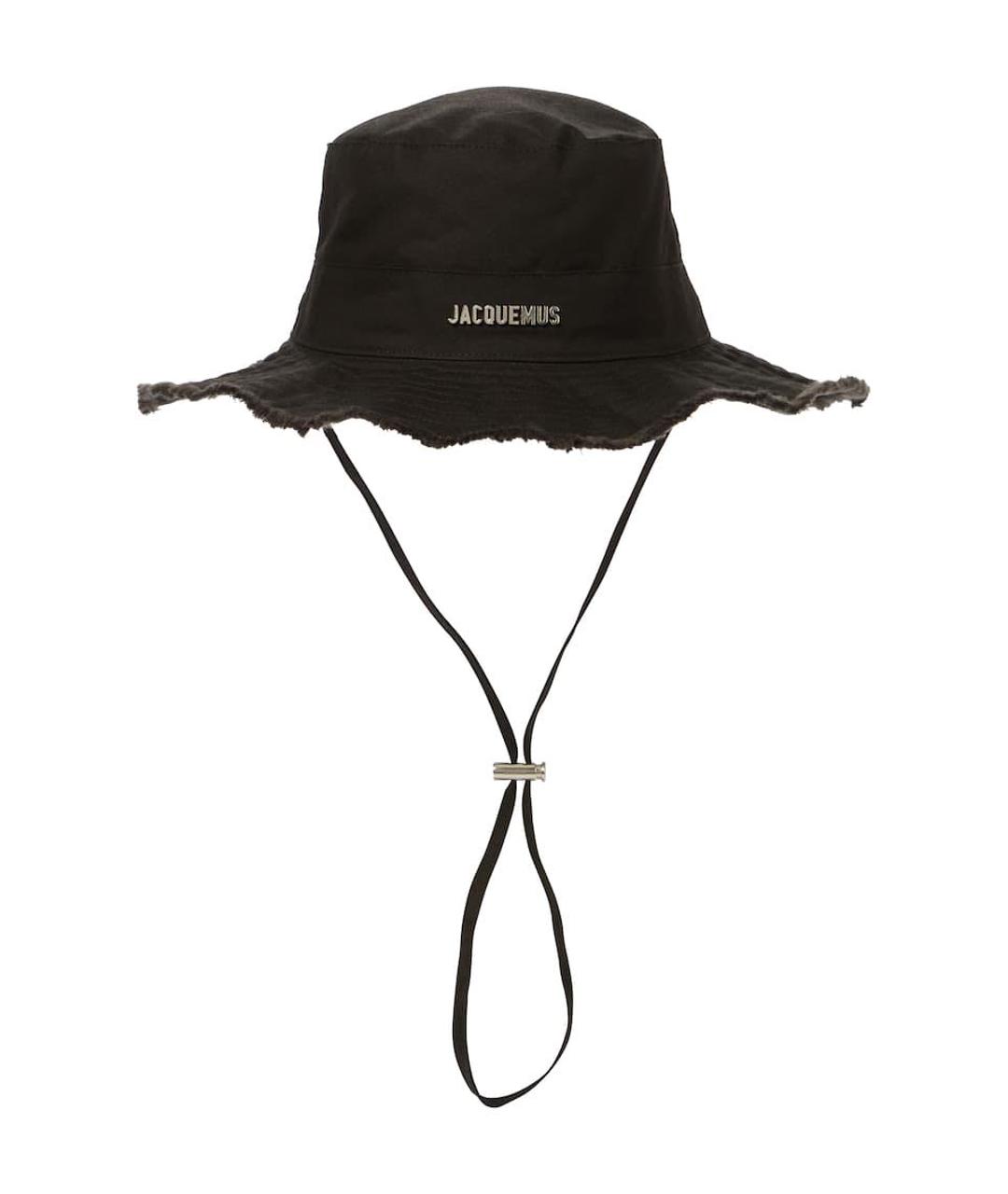 JACQUEMUS Черная хлопковая шапка, фото 1