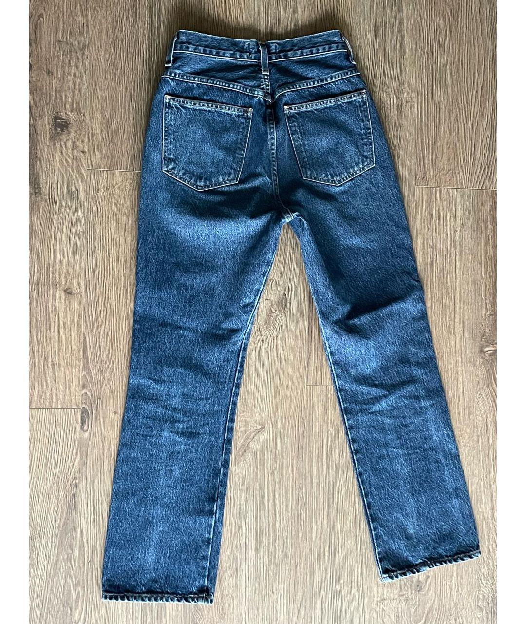 AGOLDE Темно-синие хлопковые прямые джинсы, фото 2