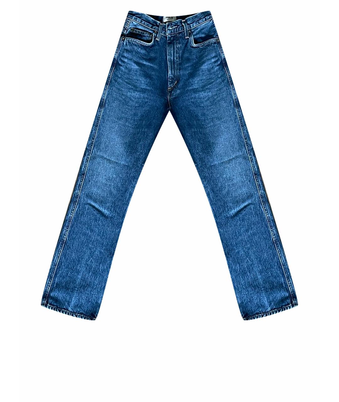 AGOLDE Темно-синие хлопковые прямые джинсы, фото 1