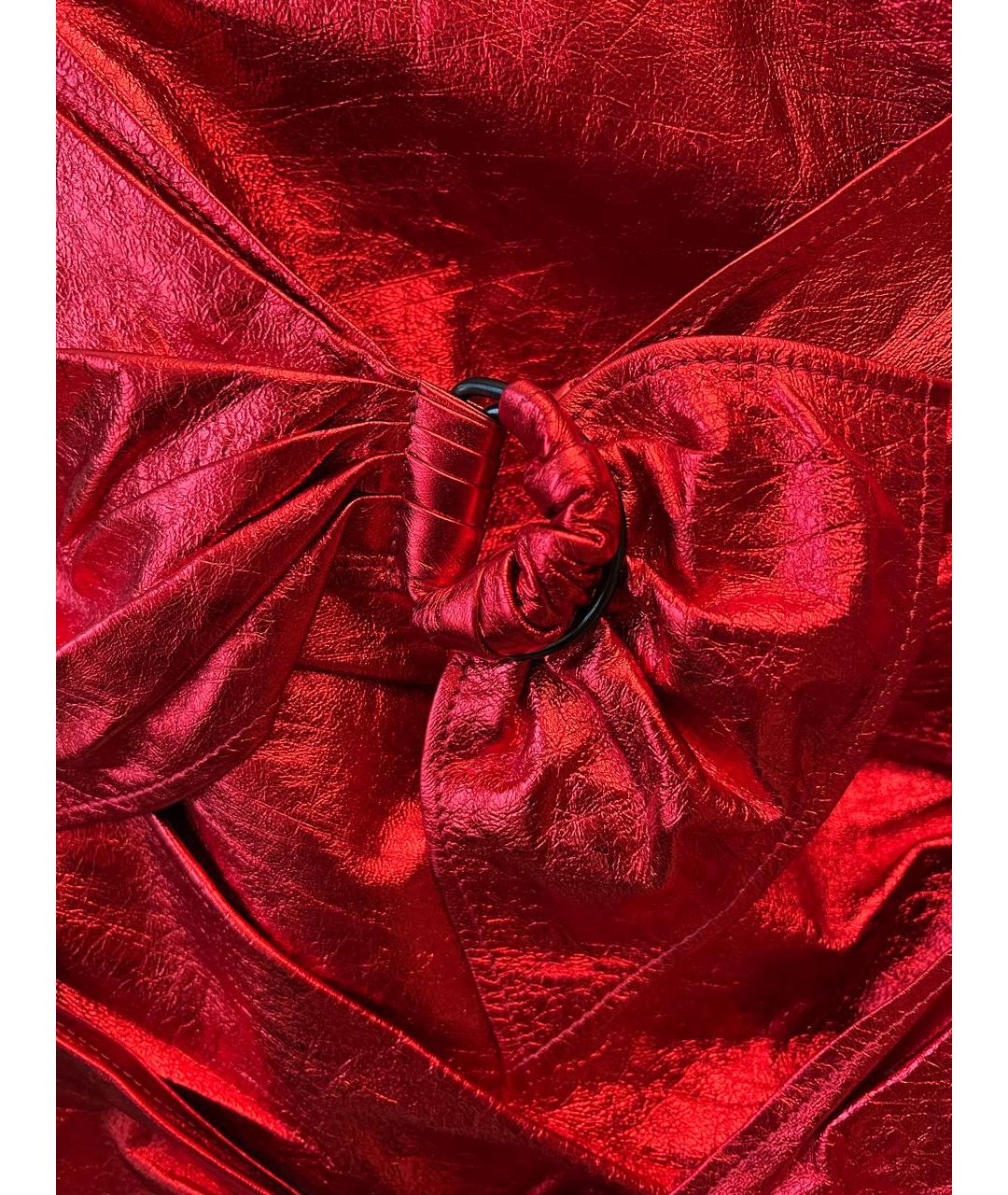 ISABEL MARANT Красная кожаная юбка мини, фото 4