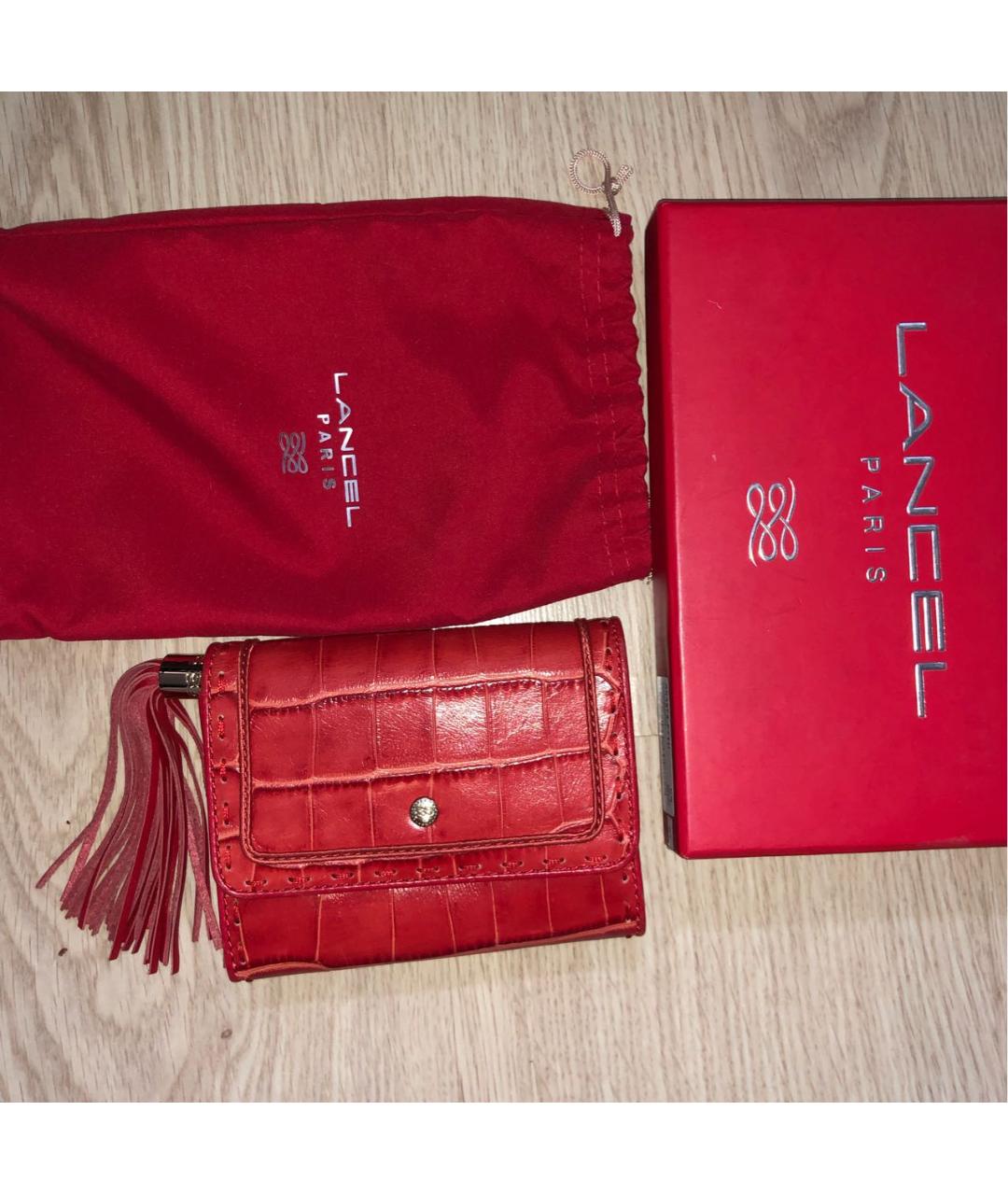 LANCEL Красный кошелек, фото 5