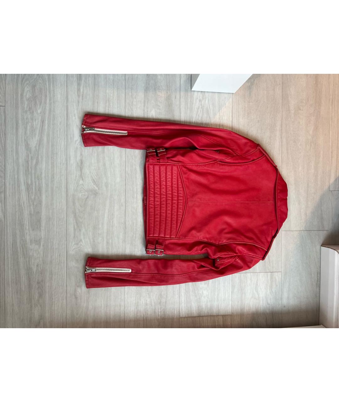 IRO Красная кожаная куртка, фото 2