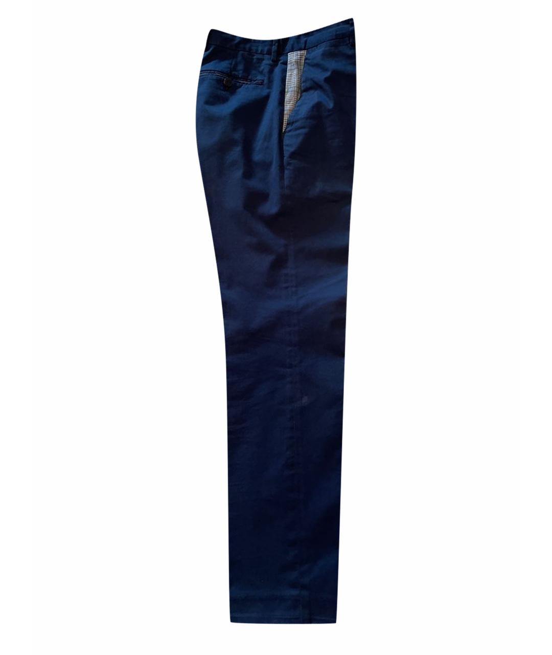 ETRO Синие хлопковые брюки чинос, фото 1