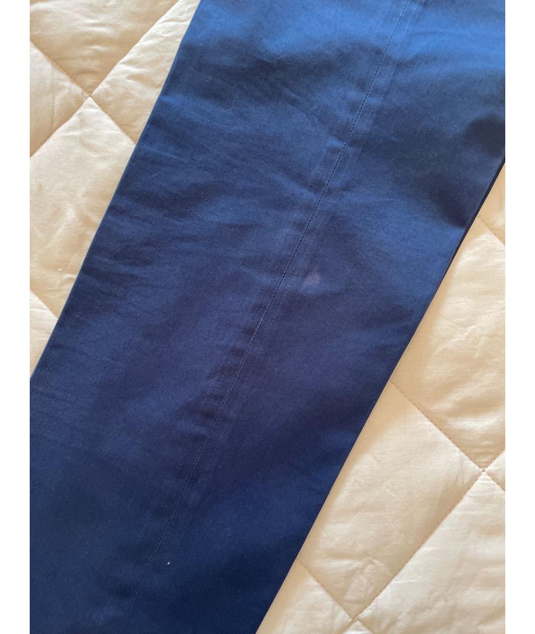 ETRO Синие хлопковые брюки чинос, фото 5