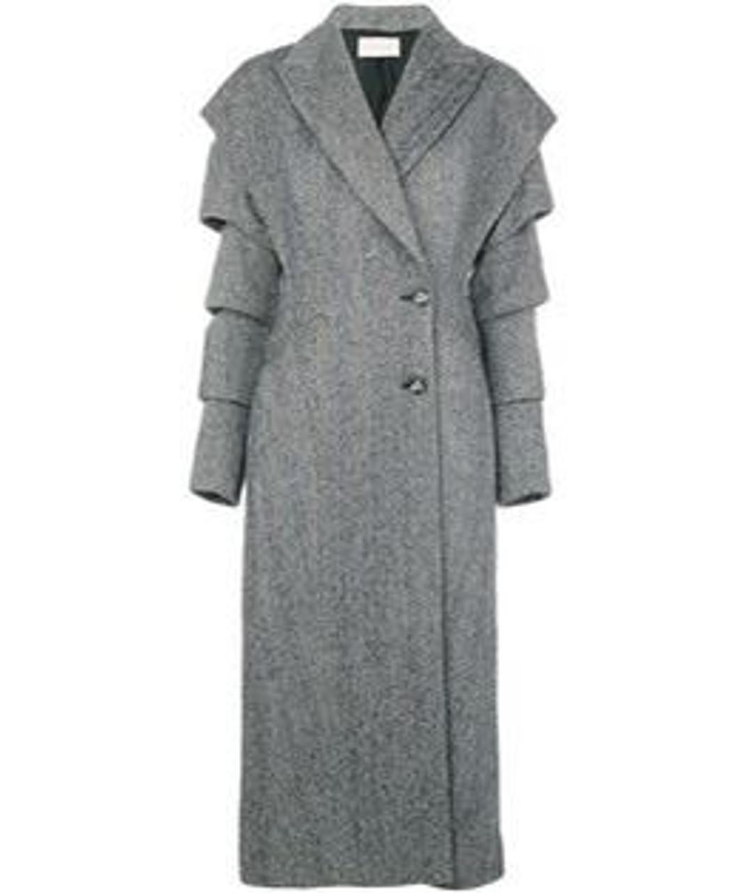 CHRISTOPHER KANE Серое шерстяное пальто, фото 1