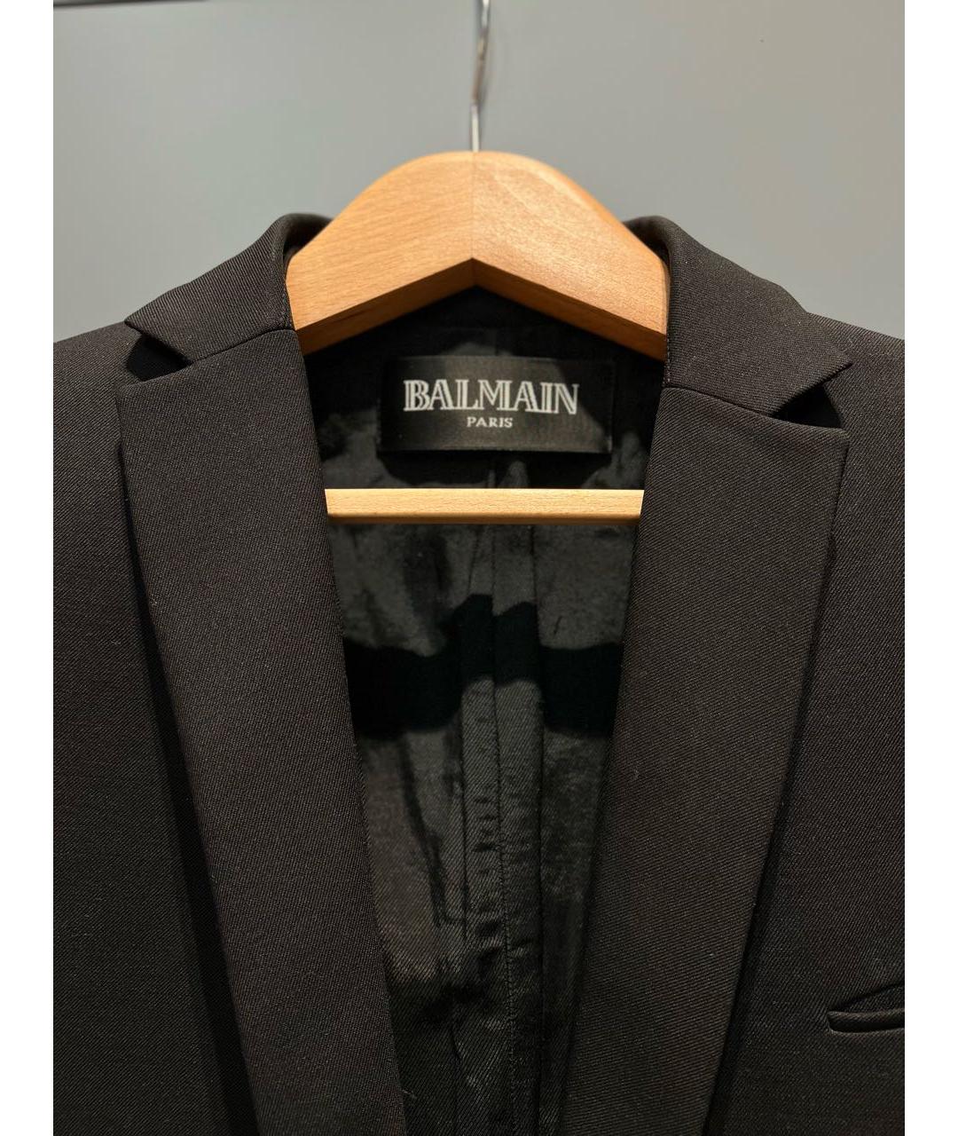 BALMAIN Черный льняной жакет/пиджак, фото 3