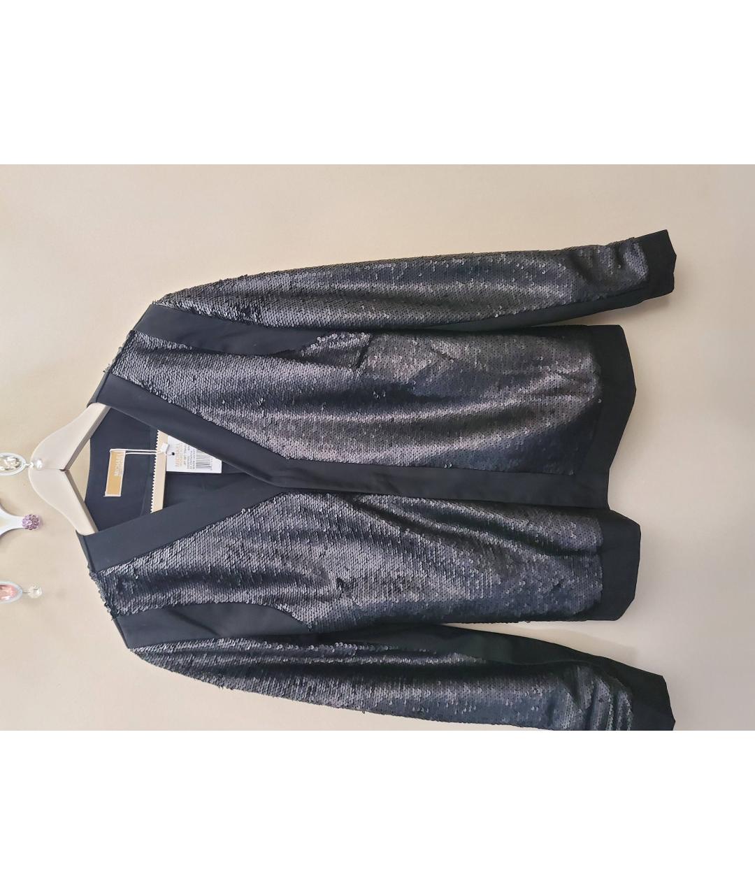MICHAEL KORS Черный полиэстеровый жакет/пиджак, фото 5