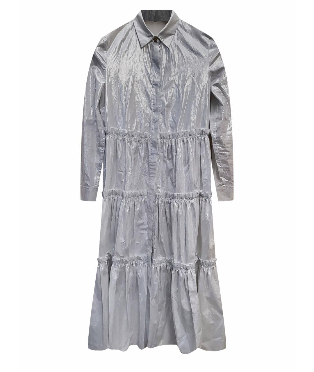 ESCADA Серебряное хлопковое платье, фото 1