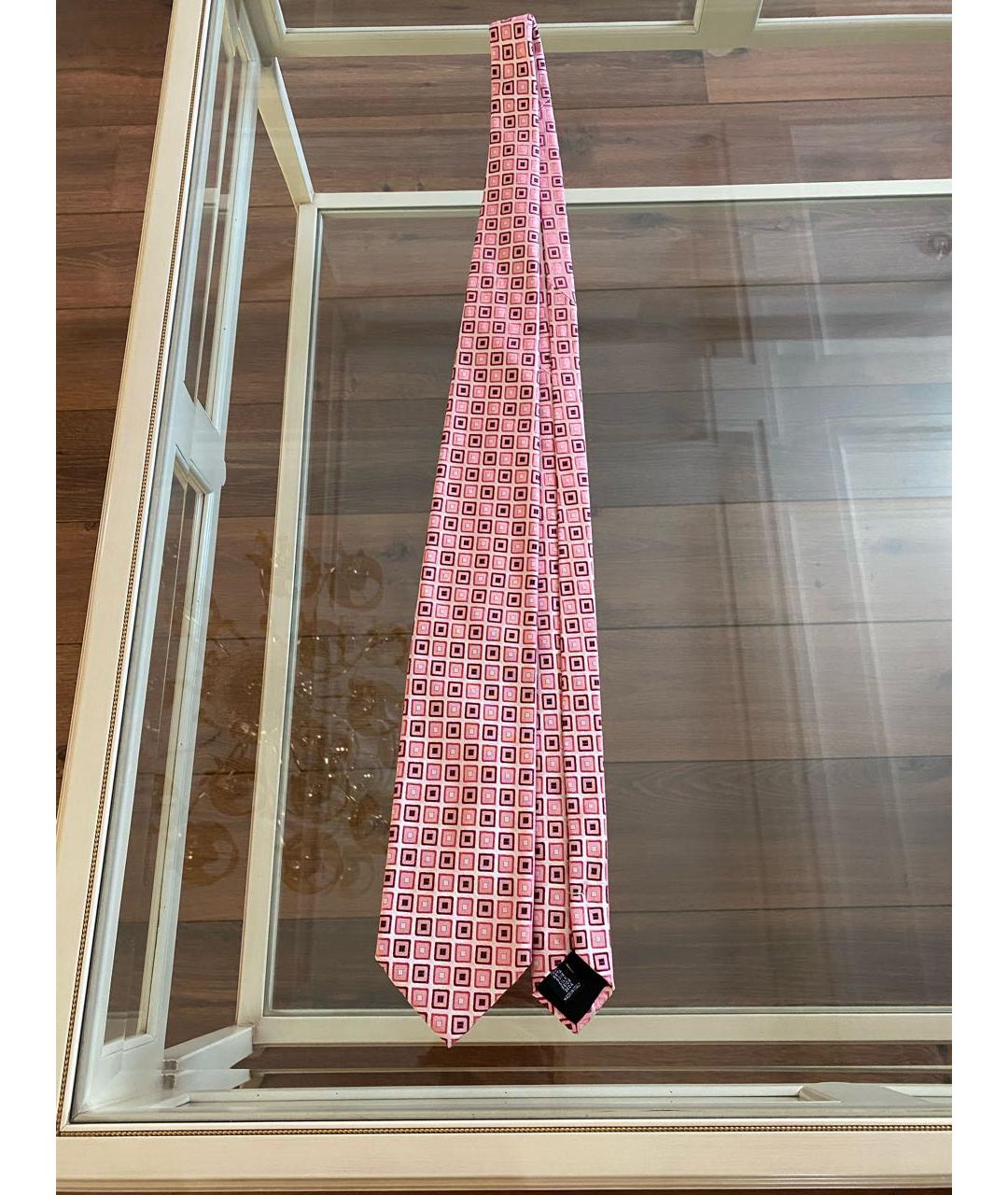 GUY LAROCHE Розовый шелковый галстук, фото 4
