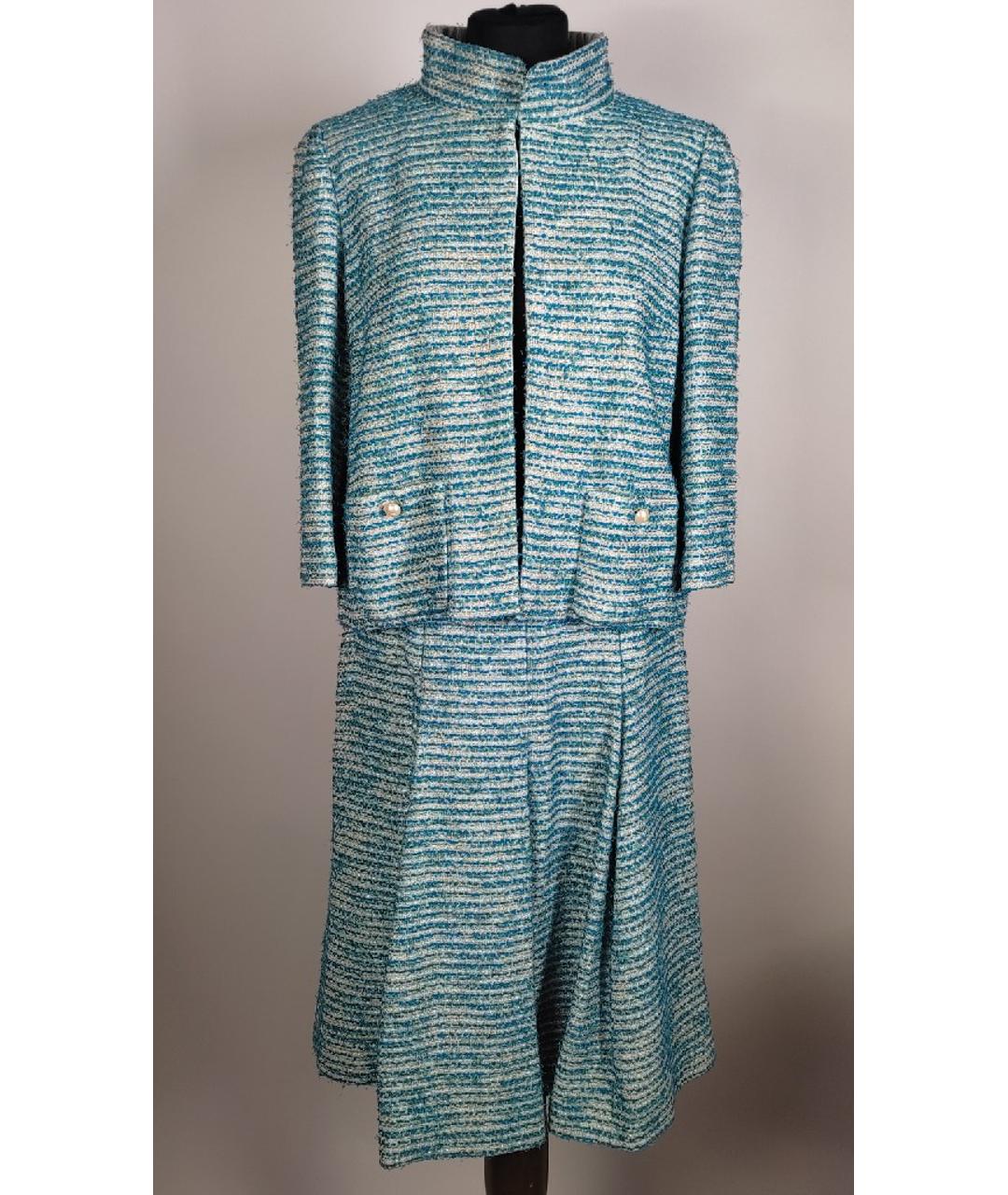 CHANEL PRE-OWNED Голубой полиамидовый костюм с юбками, фото 3