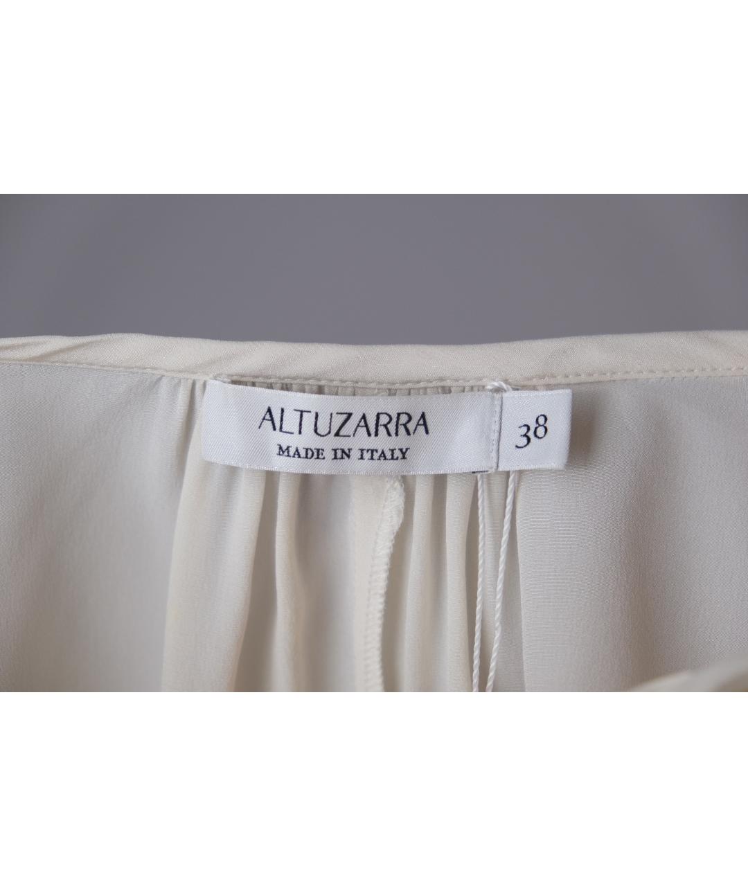 ALTUZARRA Белая шелковая блузы, фото 5