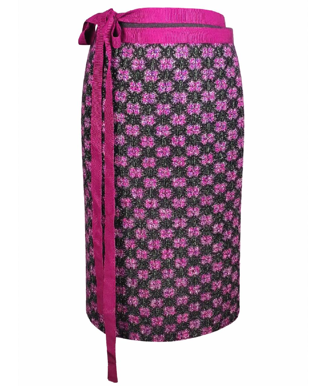 CHANEL PRE-OWNED Фиолетовая шелковая юбка миди, фото 1