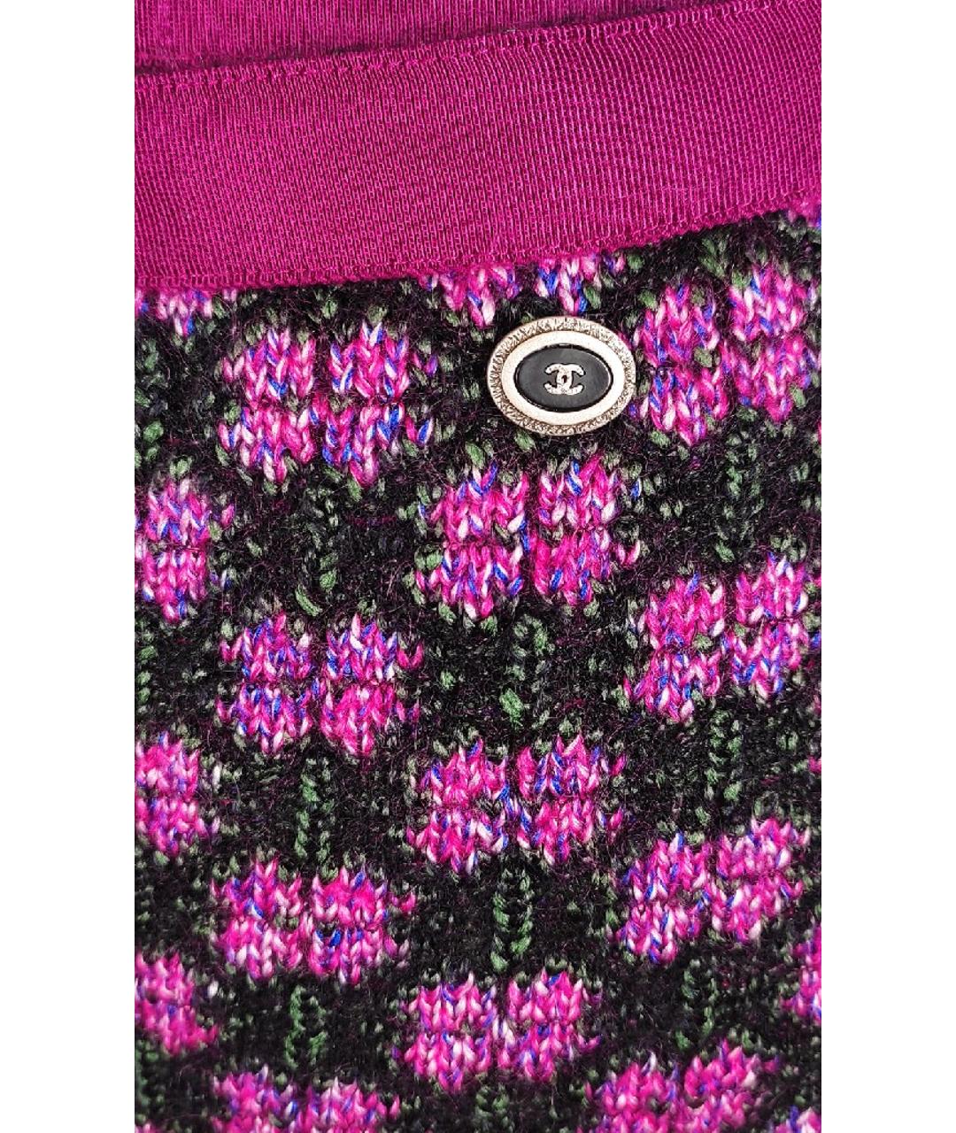 CHANEL PRE-OWNED Фиолетовая шелковая юбка миди, фото 4