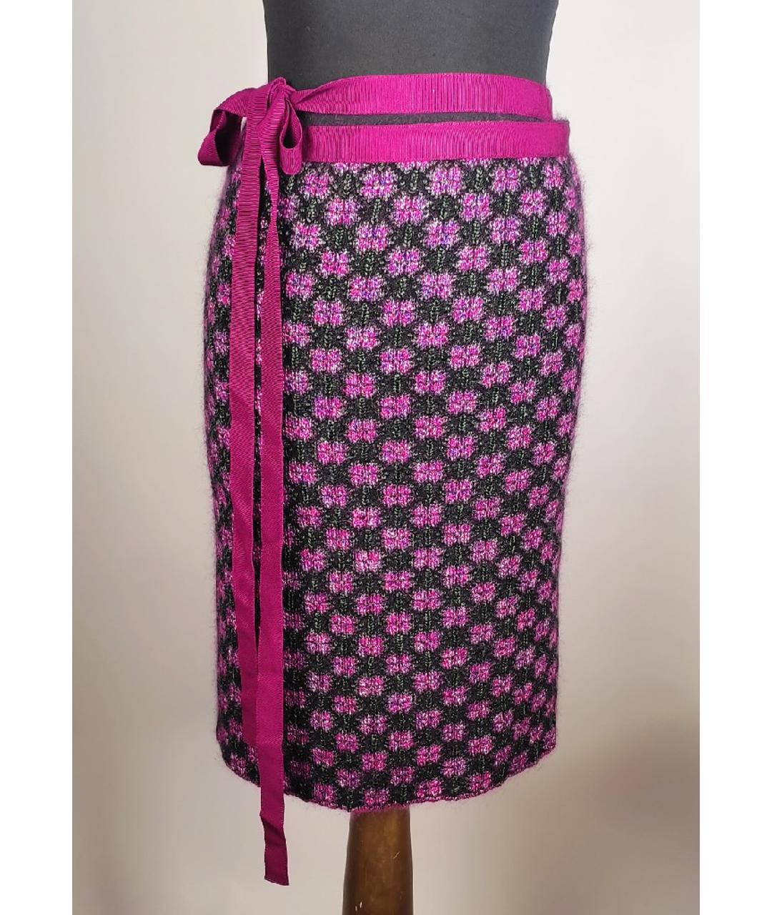 CHANEL PRE-OWNED Фиолетовая шелковая юбка миди, фото 9