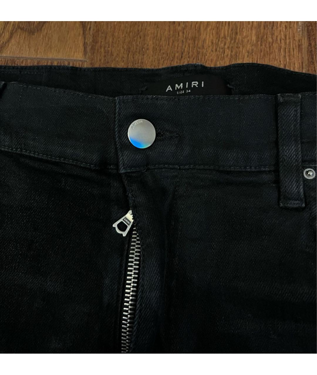 AMIRI Синие хлопковые прямые джинсы, фото 3